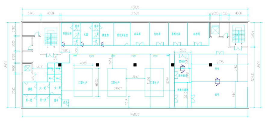 口罩無(wú)塵凈化車間設(shè)計(jì)圖紙